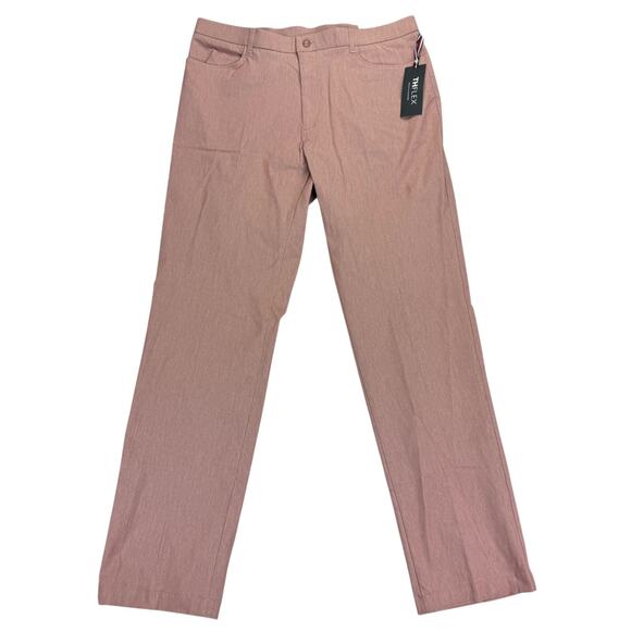 Tommy Hilfiger Mens TH Flex Finn Modern Fit Twill Pants Rose Pink 34x32 - Picture 1 of 4